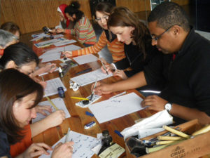 Rome -Atelier de Calligraphie arabe avec Hicham CHAJAI