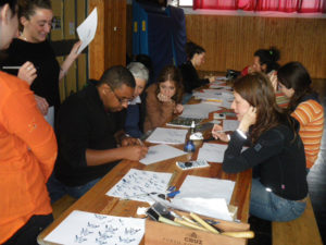 Rome -Atelier de Calligraphie arabe avec Hicham CHAJAI